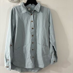 Duluth Trading Vented Shirt Mens L Long Sleeve Lightweight Fishing Hike Outdoor